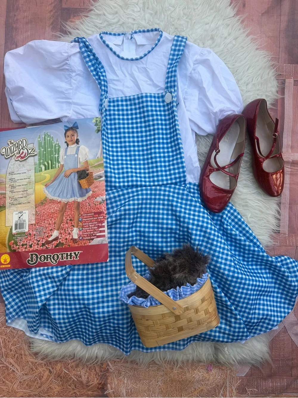 Blue Gingham Dorothy Costume Dress with White Blouse - Kids Costume